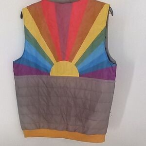 Colorful Women's Vest with Sunburst Design